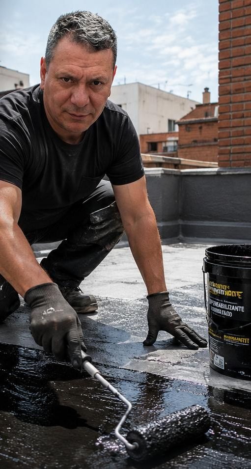 Impermeabilización de terraza realizada por Servihogar